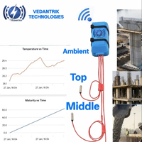 Sensor Inalámbrico de Maduración de Concreto con Cuatro Puntos de Detección (Superior, Medio, Inferior) para Medir la Resistencia con Software Web Integrado