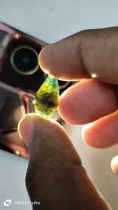 Piedra de Zafiro Natural Pulido Verde con Inclusiones Oscuras, Corte Brillante, Ligero, para Joyería, Diseño Artístico Personalizado - Product Image 2