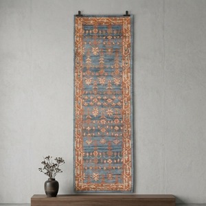 Alfombra de lana hecha a mano con diseños artísticos para decoración moderna del hogar y hostelería. - Product Image 5