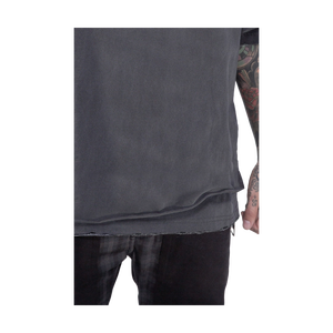 T-shirt décontracté à manches courtes, col rond, effet vieilli, coupe oversize, 300 GSM, qualité supérieure - Product Image 4