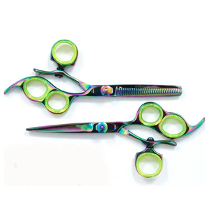 Factory Supply High-quality Professional Hair Scissor <b>Set</b> With Swivel Thumb <b>Barber</b> Scissor Kit Rubber Handle Scissors - Product Image 1