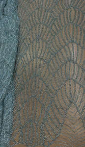 Tela de Tul Bordada con Lentejuelas y Cuentas de Alta Calidad, Color Oro Rosa Brillante, para Vestidos de Novia de Diseñador - Product Image 2