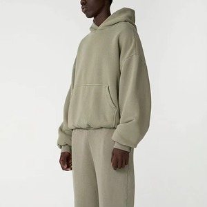 Sweat-shirt à capuche surdimensionné pour homme, broderie logo personnalisé, hiver, 1000 GSM, poids lourd, 100% coton, doublure en molleton français - Product Image 2