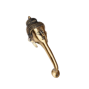 Decorative Metal Buddha Face Door Pull Handle Long Vintage Style Metal Door Handle Hardware for Home Hotel and Wooden Doors - Product Image 2