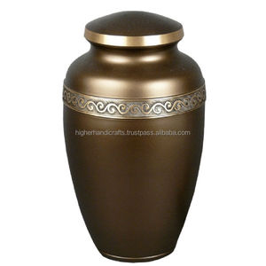 COLUMBARIUM METAL CREMATON URN Urna de latón de estilo americano para funerales de HIGHER HANDICKTS - Product Image 3