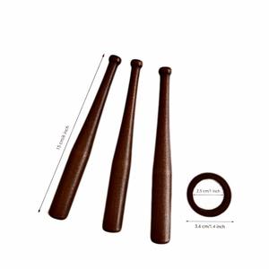 WARPRO INDUSTRY Natural Wood <b>Baseball</b> Bat Set White Ribbed 1-Piece 31 in Lightweight 0.3-0.5kg Customized Casual Use - Product Image 3