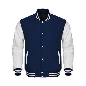 Chaquetas Varsity de Béisbol Personalizadas de Cuero Blanco y Lana con Forro de Piel de Oveja para Hombre, Estilo Universitario - Product Image 5