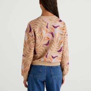 Fabricación de Pakistán, suéteres de algodón de Color sólido para mujer, logotipo impreso personalizado, logotipo frontal de punto, ropa informal de invierno - Product Image 2