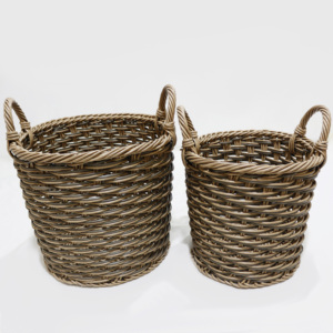 Eco-Friendly Seagrass <b>Storage</b> Container With Handle, Durable <b>Basket</b> For Laundry Clothes <b>Toys</b> & Home Organization - Product Image 1
