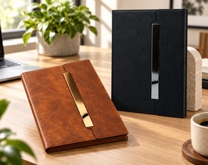 Carnets en cuir PU personnalisés, agenda, carnet A5, cadeau pour hommes et femmes, bureau, école, organisation quotidienne, écriture - Product Image 3