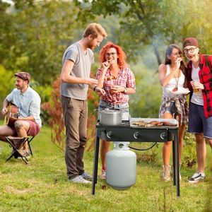 หม้อหุงข้าวโพรเพน3หัวแบบพกพา225,000 BTU สำหรับทำอาหารกลางแจ้งและแคมป์ไฟ - Product Image 2