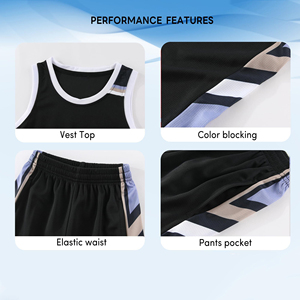 Best Quality Custom Logo Men's Basketball Sportswear Latest Style Breathable Quick Dry Sets Plus Size 240g 100% Polyester - Product Image 6