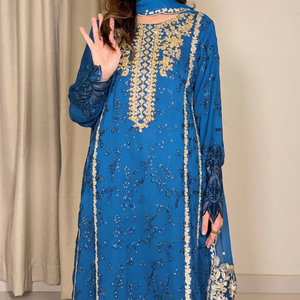 3 piezas de ropa formal de chifón para Eid, ropa tradicional para el trabajo. - Product Image 2