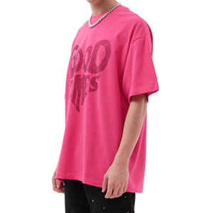 Camiseta Extra Grande Personalizada con Pedrería para Hombre, Camiseta de Algodón Estilo Urbano, Fabricante Mayorista OEM - Product Image 2