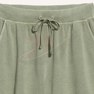 Luxury Branded Women's Olive Green High Waist Knitted Shorts With <b>Drawstring</b> Loose Fit Casual Solid Color Breathable Fabric - Product Image 4