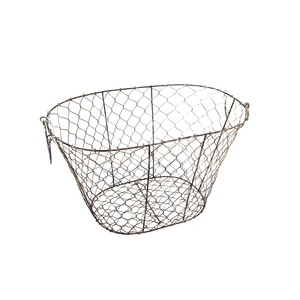 Panier de rangement ovale en fil métallique suspendu, organisateur moderne multi-usages - Product Image 4