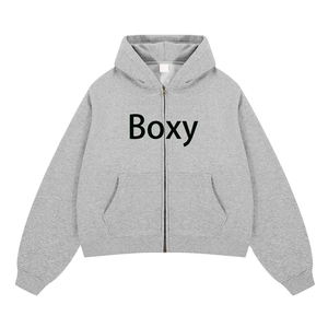 เสื้อฮู้ดซิปแบบยูนิเซ็กส์ แขนยาว ทรงปกติ ผ้าฟลีซ/เฟรนช์เทอร์รี่ 100% ผ้าฝ้าย ระบายอากาศได้ดี แห้งเร็ว เสื้อสเวตเชิ้ตคุณภาพสูง - Product Image 1