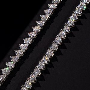 Collier en diamant taille cœur pour femme, collier de mariage de luxe en moissanite VVS, collier en diamant blanc couleur D - Product Image 4