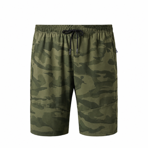 Shorts en toile camouflage pour homme, respirants, séchage rapide, taille élastique avec cordon de serrage, shorts de sport décontractés, shorts d'entraînement légers - Product Image 3