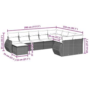 Conjunto de Sofás Negros para Jardín - Product Image 3