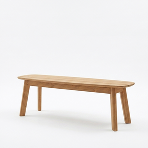 Banc en bois Mizuki durable et facile à nettoyer, fabriqué en bois naturel massif, design minimaliste scandinave pour les intérieurs modernes - Product Image 3