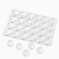 Coussinets de tiroir demi-ronds en PVC transparent, autocollants, protection anti-collision 8x3mm