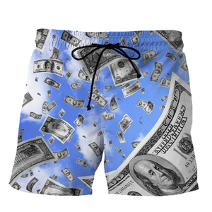Shorts de plage d'été pour hommes, haut de gamme, personnalisés, à taille élastique, séchage rapide, imperméables, respirants, style urbain, en toile de polyester et coton unie - Product Image 2