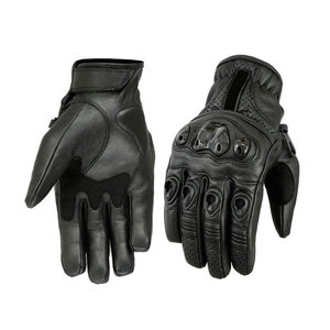Guantes de carreras de cuero de dedo completo, antideslizantes, con cierre de velcro, unisex, para motociclismo al aire libre, en venta. - Product Image 1