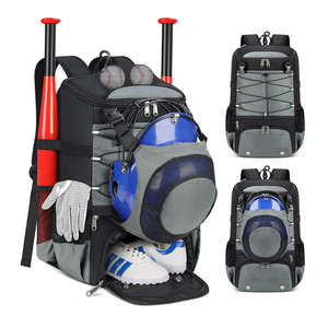 Sac à dos de baseball multifonctionnel 56L, sac de softball imperméable, rangement pour bâtons, gants, casque et chaussures pour hommes - Product Image 1