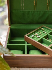 Luxurious Wooden Jewelry Box for Home Dressing Table Decor for Jewelry Ring <b>Earrings</b> Pendant Necklace Storage <b>case</b> Organizer - Product Image 6