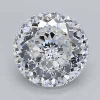 Cincin Pertunangan Berlian Buatan Laboratorium Potongan Bunga Portugis 4.02 Karat E VVS2, Model Cushion Brilliant Antik, Bersertifikat IGI, Polesan Halus