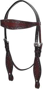 Ensemble de têtière de cheval western avec protège-poitrine – Meilleur prix – Accessoires de selle en cuir de style western - Product Image 2