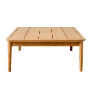 Mesa de Centro Rectangular de Teca Sólida de Estilo Escandinavo, Diseño Minimalista con Tablero de Listones para Sala de Estar, Muebles Ecológicos - Product Image 3
