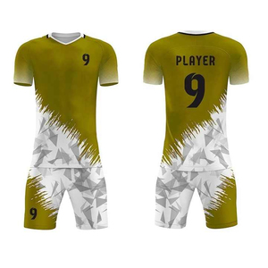 ชุดฟุตบอลชาย แห้งเร็ว ระบายอากาศดี เสื้อและกางเกงขาสั้น ชุดทีมฟุตบอล พร้อมสกรีนชื่อทีม ผ้าโพลีเอสเตอร์ 100% สำหรับการฝึกซ้อม - Product Image 6