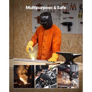 Veste de soudage en cuir de vachette robuste avec 4 poches, résistante aux flammes et à la chaleur, imperméable, vêtements de sécurité pour pompiers - Product Image 6