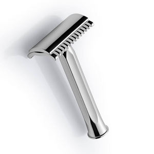Rasoir de barbier vintage pour homme, manche en bois, rasoir de sécurité à double tranchant pour la maison et les voyages, pour le rasage des barbes - Product Image 1