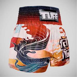 Pantalones Cortos de Muay Thai para Hombre, Satinados, Cintura Elástica, para Entrenamiento, Gimnasio, Kickboxing, Ligeros, Estampado Colorido, Top para Hombre, Muay Thai, Artes Marciales - Product Image 3