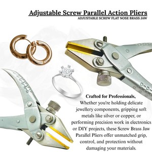 Alicates de acción paralela de latón de 160 mm con tornillo ajustable ZetomedPro - Product Image 5