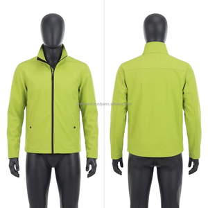 <b>Men's</b> Hooded Fleece <b>Jacket</b> Windproof Solid Color Zipper Closure Outdoor Casual Wear Autumn Season Polyester Material - Product Image 3