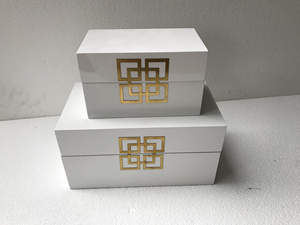 Nouvelle arrivée à la main élégant os incrustation bijoux boîte de rangement Design de luxe os incrustation collier boîte pour les femmes - Product Image 5