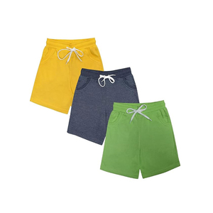 Shorts Bermuda en Coton Rose pour Enfants, Taille Mi-Haute Élastique, Couleur Unie, Tissé Respirant, Style Décontracté - Product Image 2