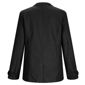 Casual Wear Black Color Long <b>Pea</b> <b>Coat</b> Breathable Windproof Warm Fall Winter Plus Size Windbreaker Winter Fleece Outdoor <b>Pea</b> <b>Coat</b> - Product Image 2