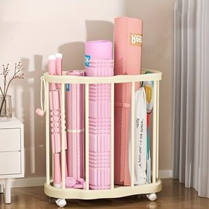 Cesto portaoggetti con ruote per attrezzature sportive, grande capacità, organizer per tappetini yoga, per uso in palestra - Product Image 4