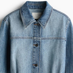 Veste en jean décontractée pour femme, manches longues, boutonnée, coupe classique, légère, style streetwear, pour le printemps, l'automne et le quotidien - Product Image 4