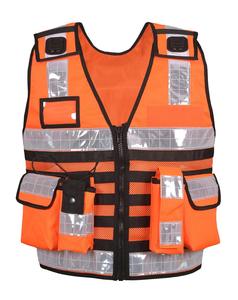 Veste tactique médicale orange unisexe, gilet de sécurité, bandes réfléchissantes, plusieurs poches, détection des aiguilles, uniforme de garde - Product Image 6