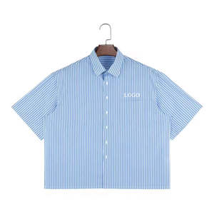 Premium Quality Custom Men's 100% Cotton <b>Short</b> <b>Sleeve</b> Casual Style Shirt <b>Button</b>-<b>Up</b> Turn-Down Collar Shirt for Men's - Product Image 1