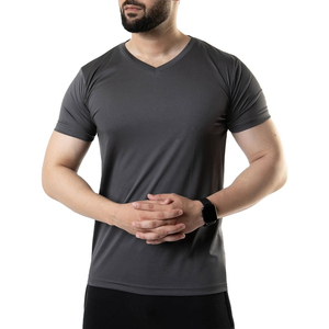 Comfortable Custom V Neck <b>T</b> <b>Shirt</b> <b>Men</b> Casual Sportswear Short Sleeve <b>Striped</b> Design 100% Cotton Breathable Custom Made - Product Image 5