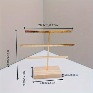 Elegante soporte de joyería de varios niveles con barras giratorias, soporte de alta capacidad, base estable, almacenamiento sin enredos para joyería organizada - Product Image 5
