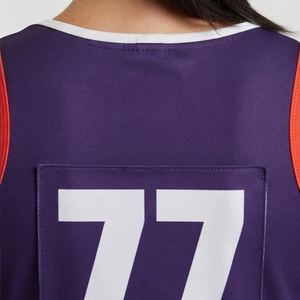 Custom Design Women's Netball Jersey 100% Polyester Women's Netball Jerseys Womens Neck Netball Jersey - Product Image 4