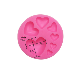 Molde de silicona para fondant 2026, varios tipos de corazones, herramientas de repostería DIY hechas a mano, decoración de pasteles de sirena, molde para muñecas Reborn, ecológico y personalizado. - Product Image 3